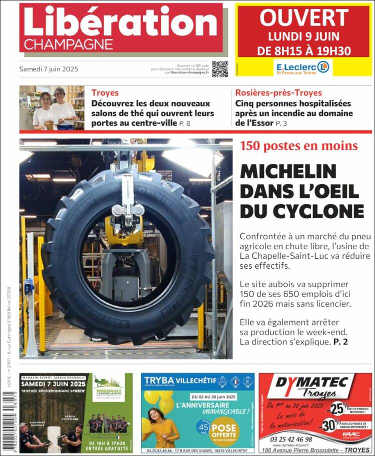 Portada de Libération Champagne (Francia)