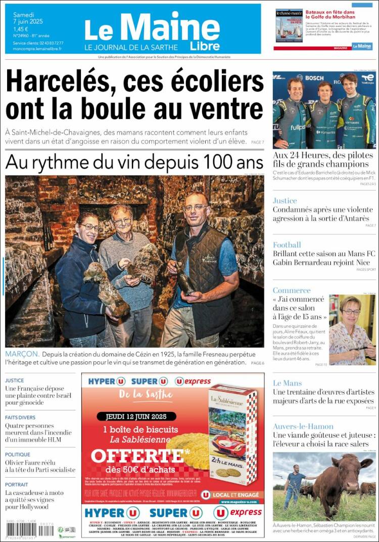 Portada de Le Maine Libre (Francia)