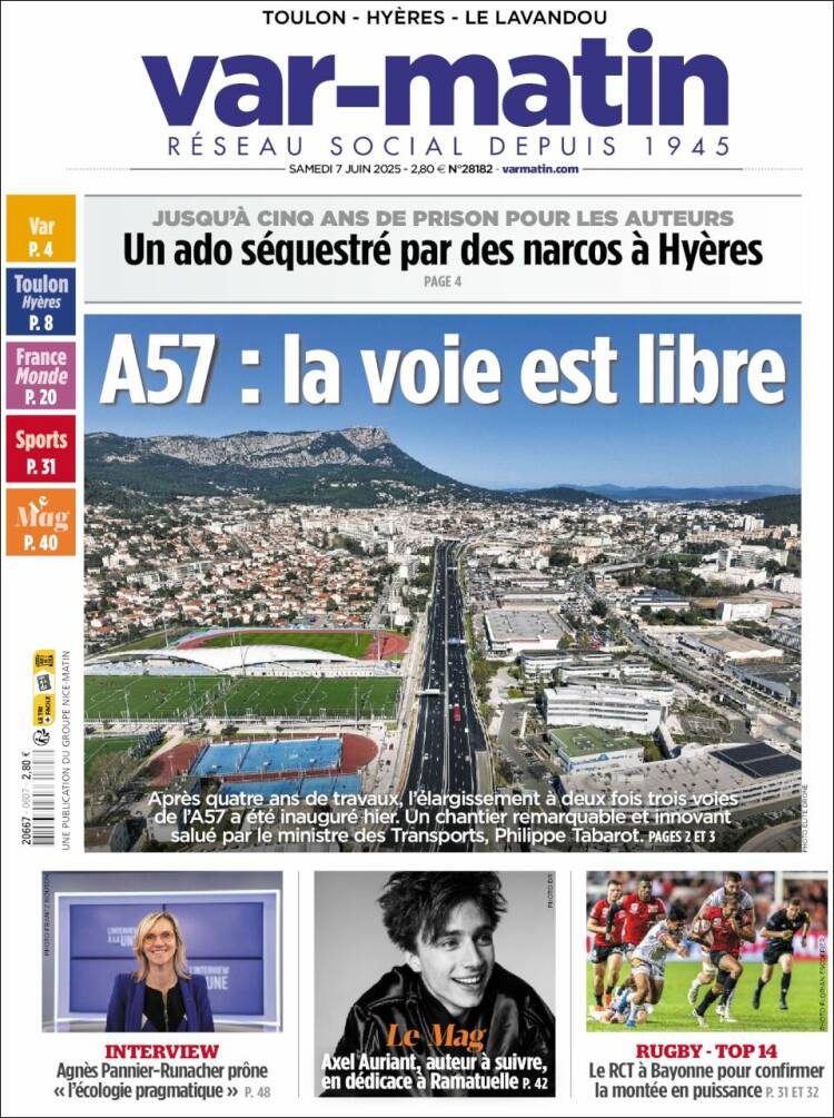 Portada de Var-Matin (Francia)