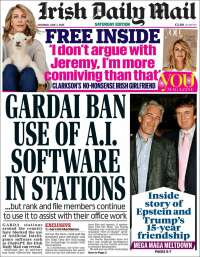 Portada de Irish Daily Mail (Ireland)