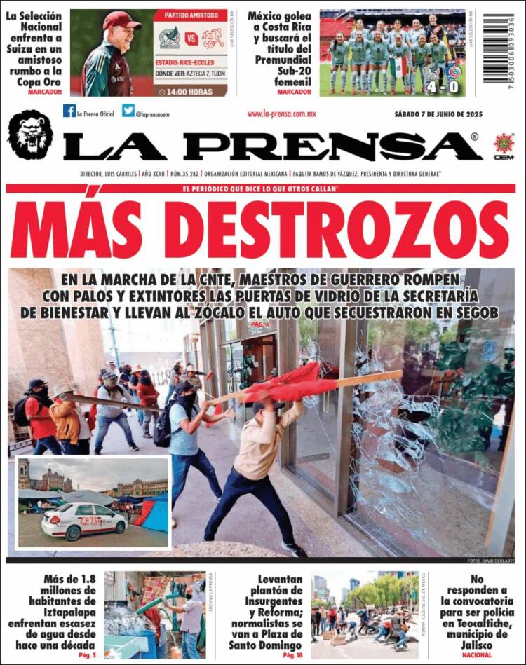 Portada de La Prensa (México)