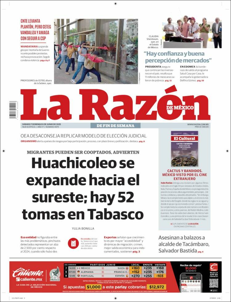 Portada de La Razón (México)