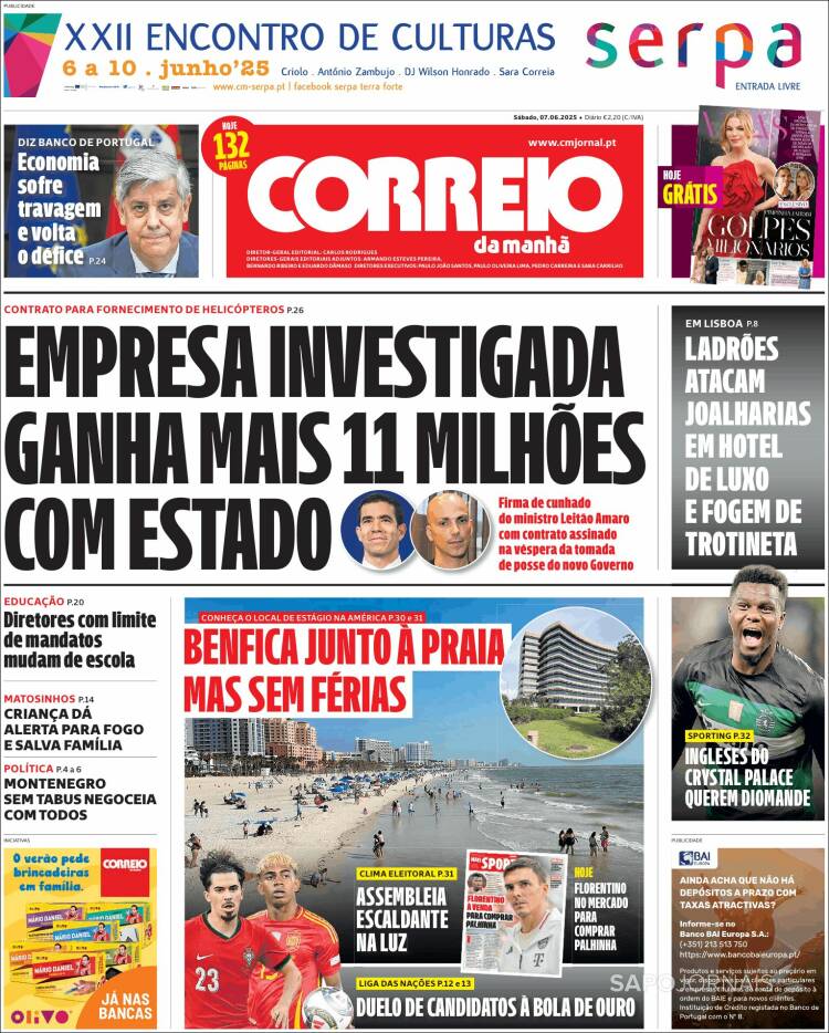 Portada de Correio da Manhã (Portugal)