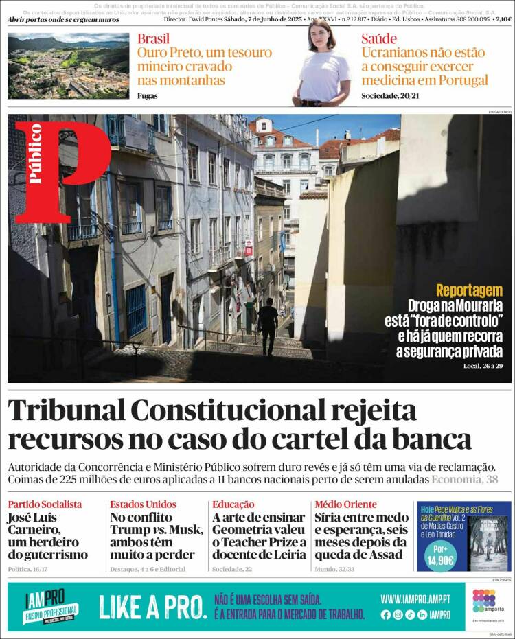 Portada de Público (Portugal)