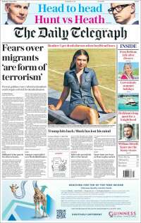 Portada de Daily Telegraph (Reino Unido)