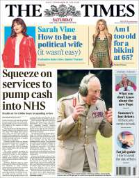 Portada de The Times (Reino Unido)