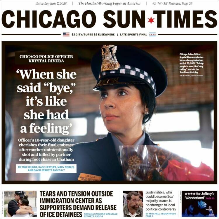 Portada de Chicago Sun-Times (USA)