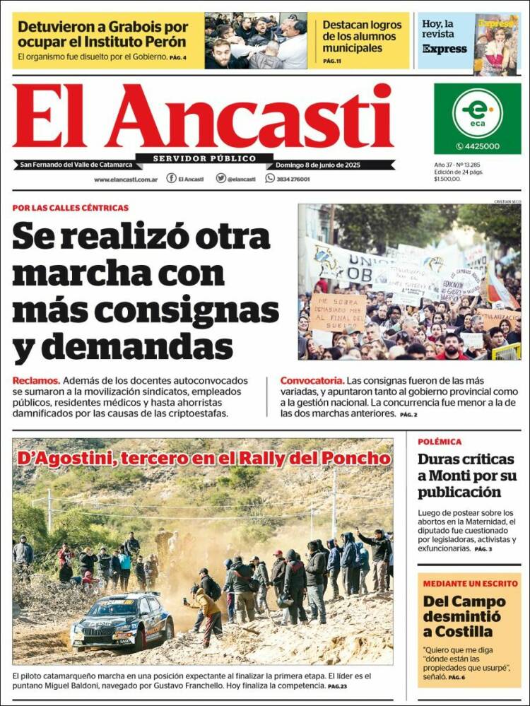 Portada de El Ancasti (Argentina)