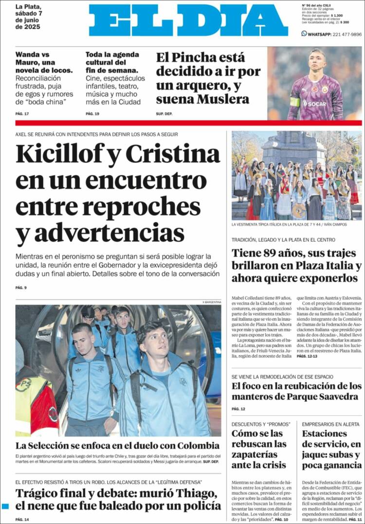 Portada de El Día de la Plata (Argentina)