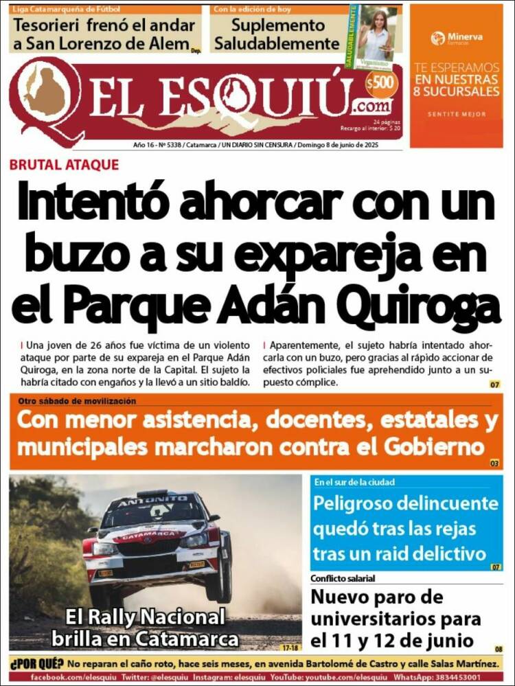 Portada de El Esquiu (Argentina)