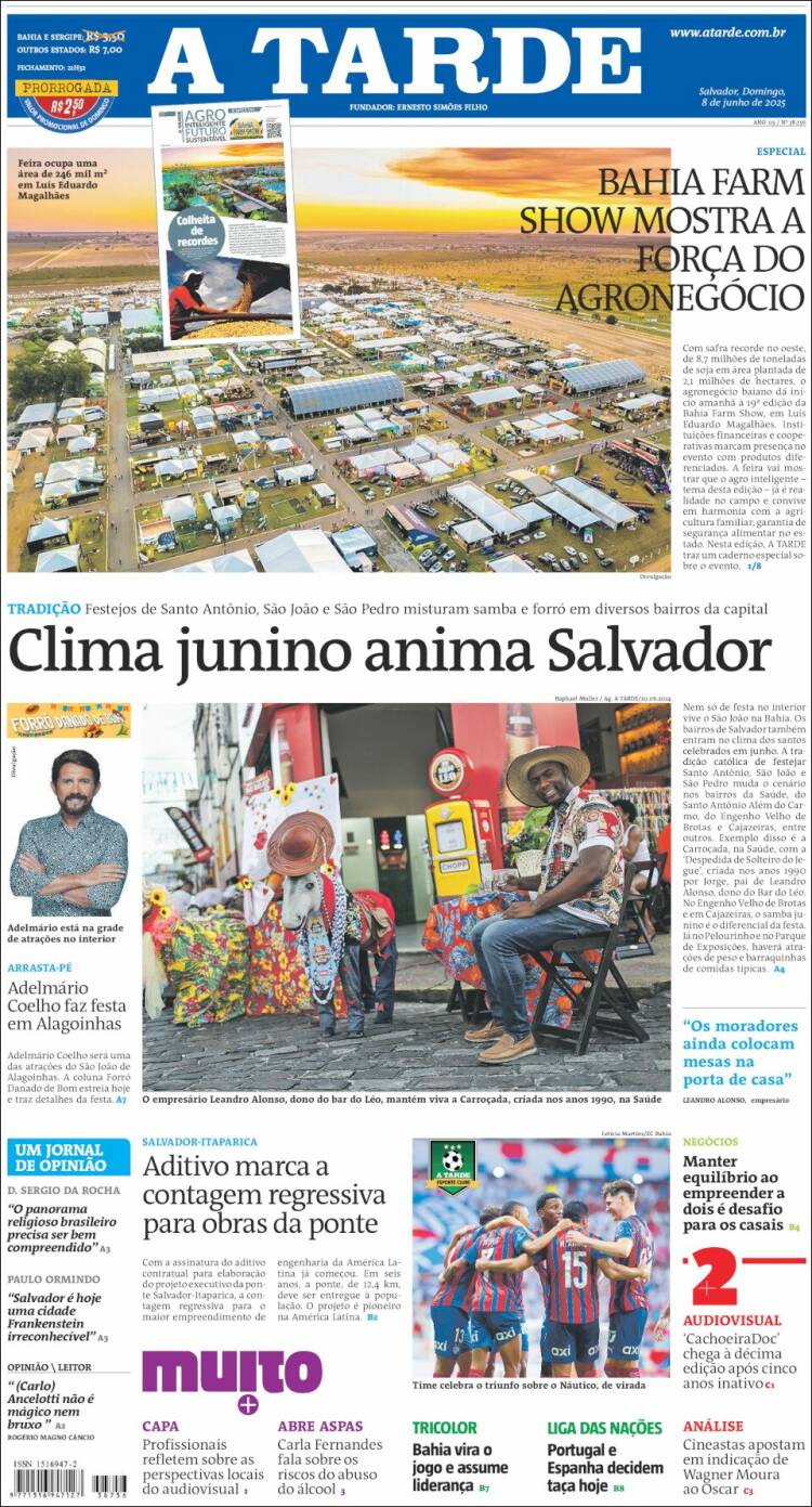 Portada de Diário A Tarde (Brasil)