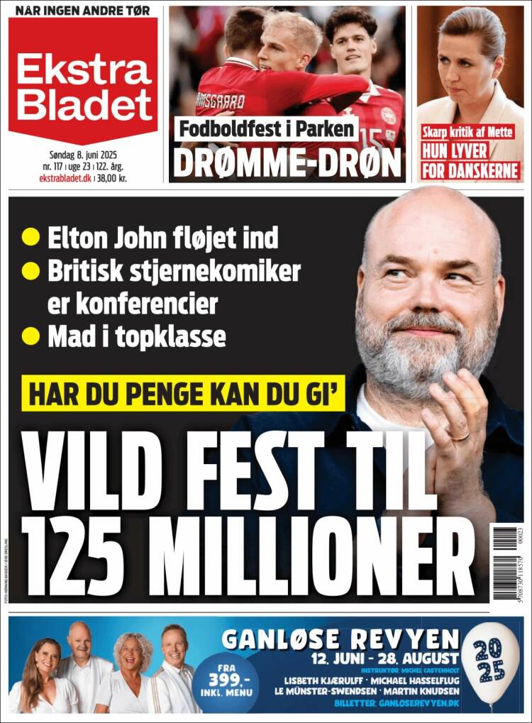 Portada de Ekstra Bladet (Dinamarca)