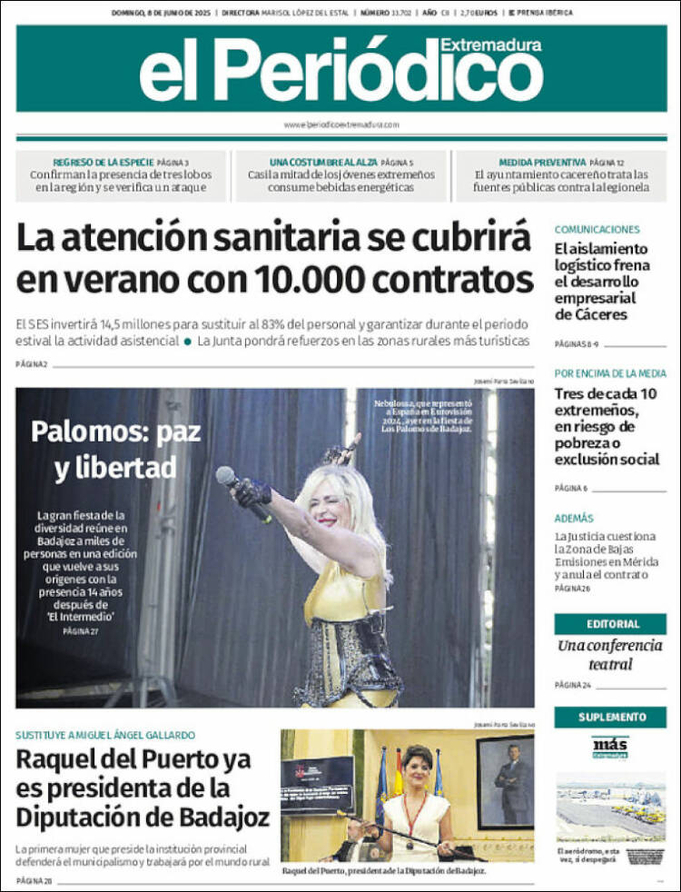 Portada de El Periódico de Extremadura (Spain)