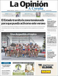 Portada de La Opinión de A Coruña (Espagne)