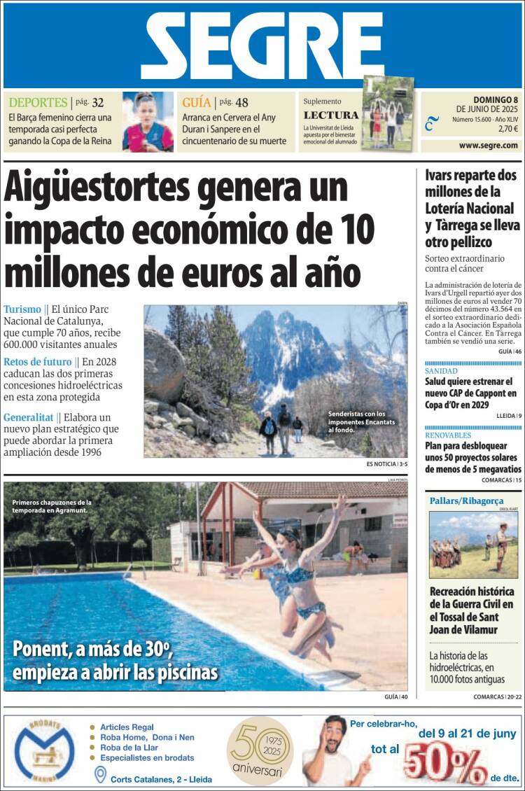 Portada de Segre  (España)