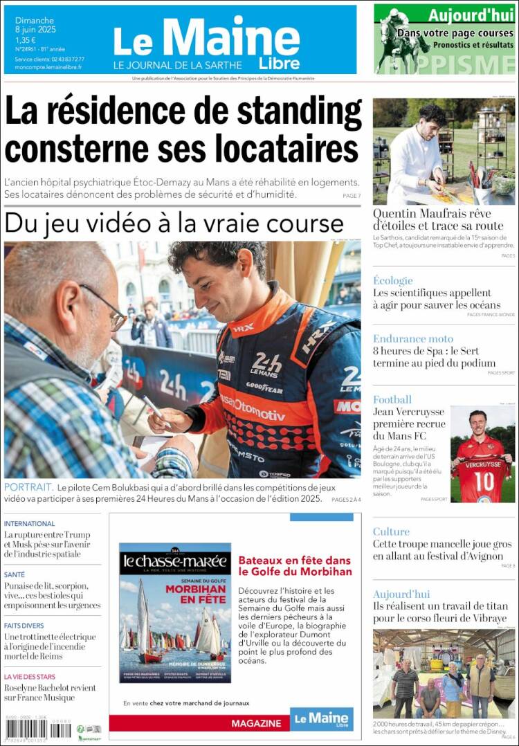 Portada de Le Maine Libre (Francia)