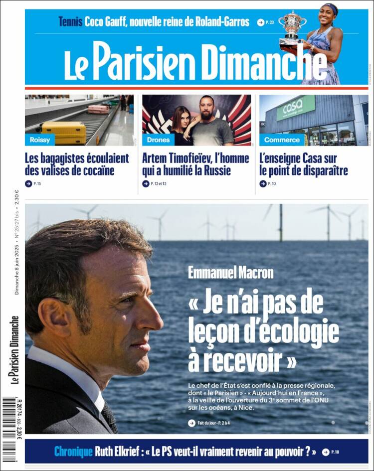 Portada de Le Parisien (France)