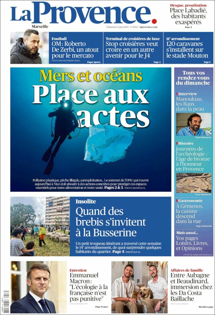 Portada de La Provence (Francia)