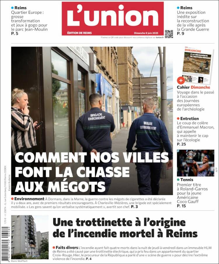 Portada de L'Union (Francia)