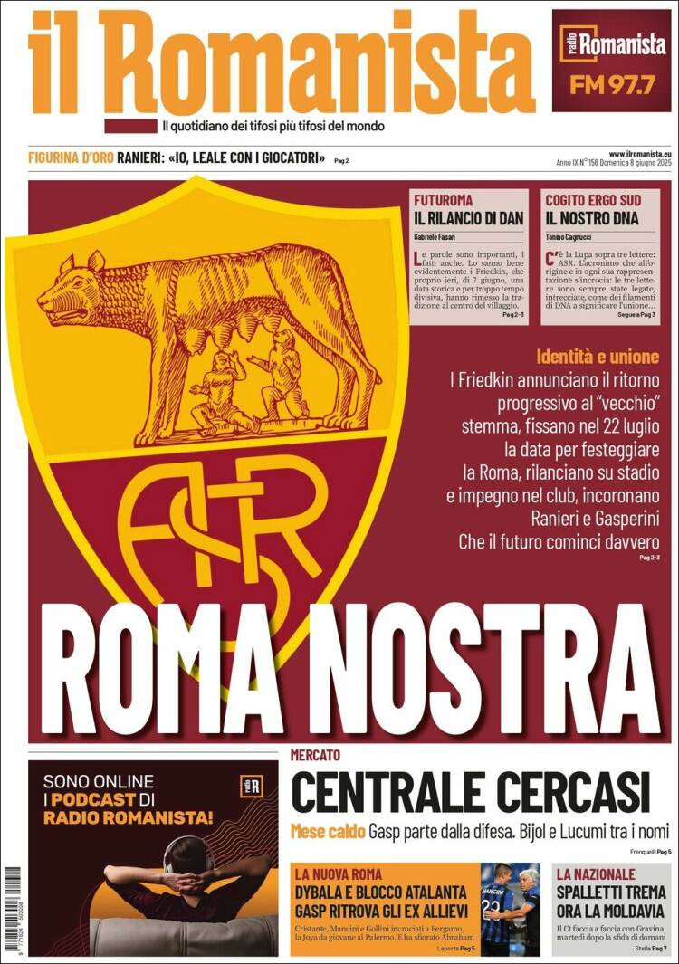 Portada de Romanista (Italia)