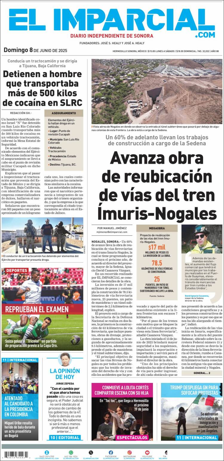 Portada de El Imparcial (Mexico)