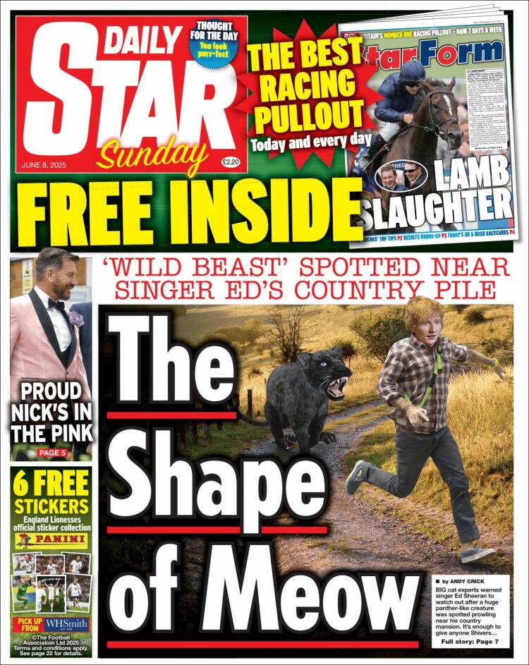 Portada de Daily Star (Reino Unido)