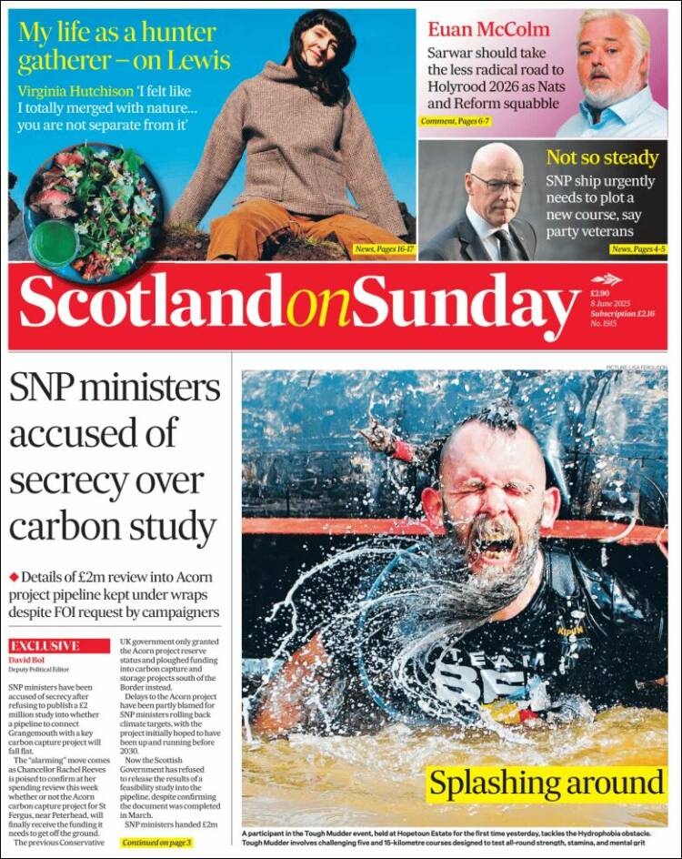Portada de The Scotsman (Reino Unido)