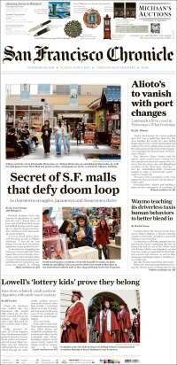 Portada de San Francisco Chronicle (États-Unis)