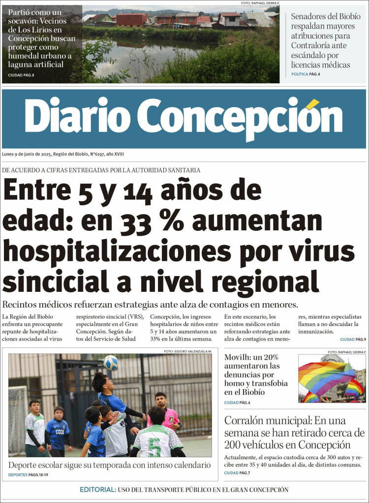 Portada de Diario de Concepción (Chile)