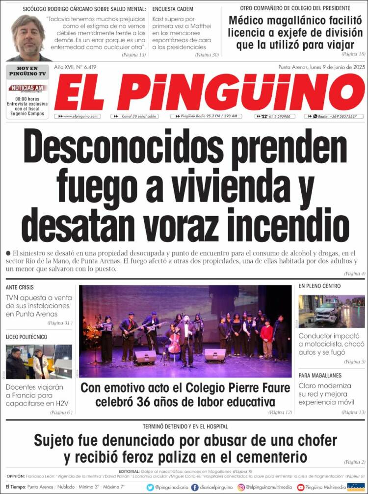 Portada de El Pingüino (Chile)