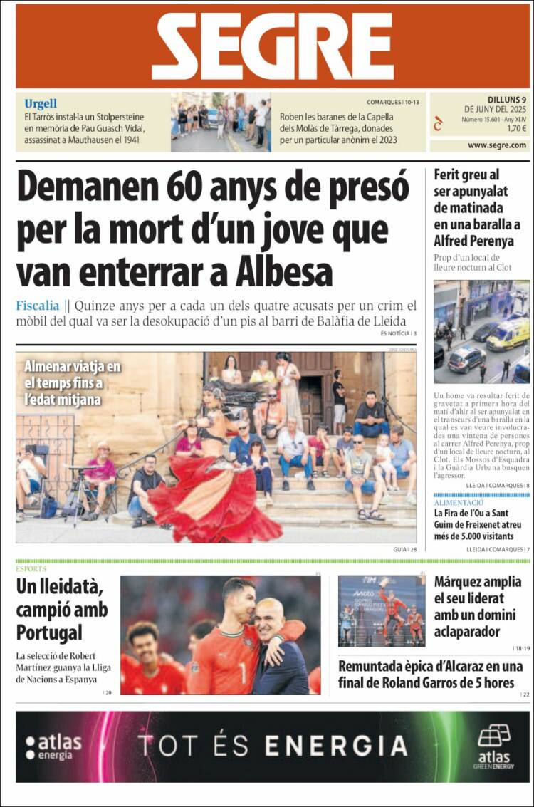 Portada de Segre (Spain)