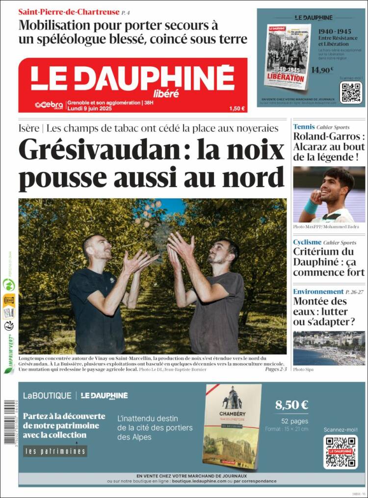Portada de Le Dauphiné Libéré (France)