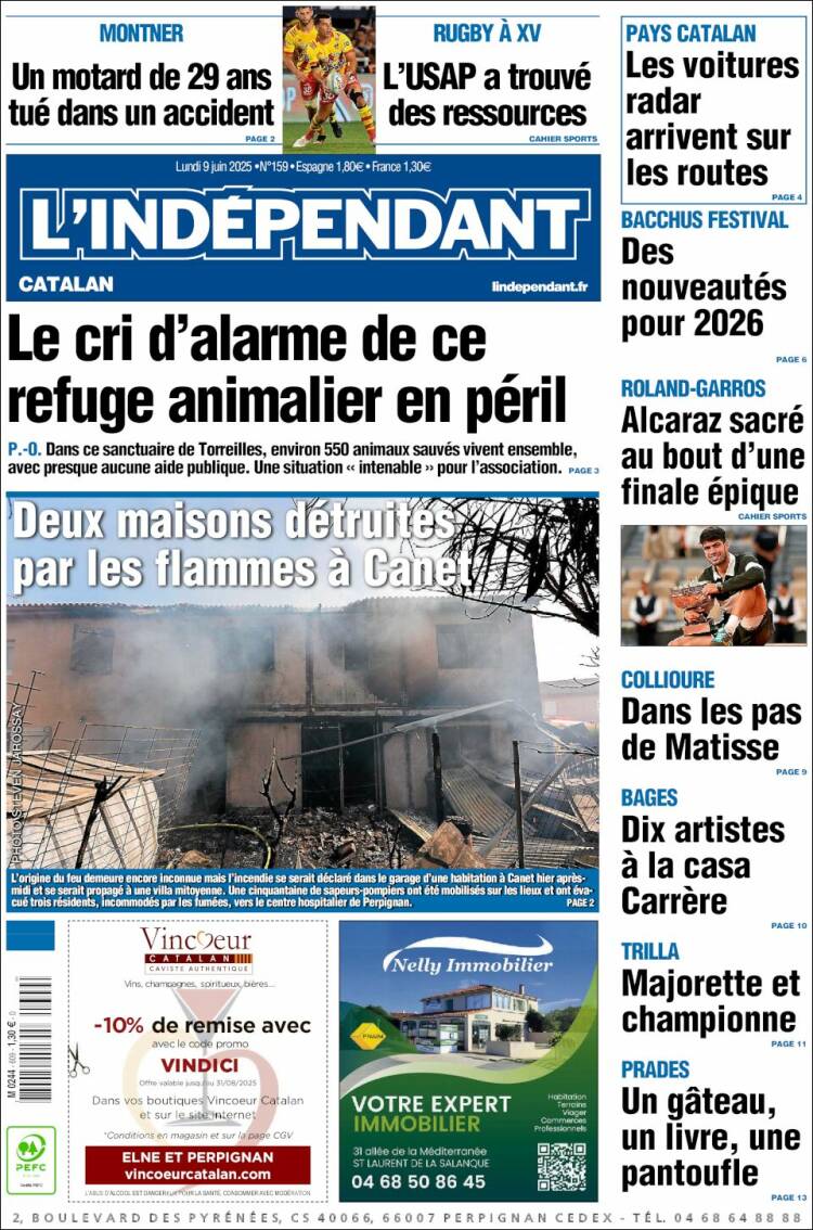 Portada de Le Indépendant (France)