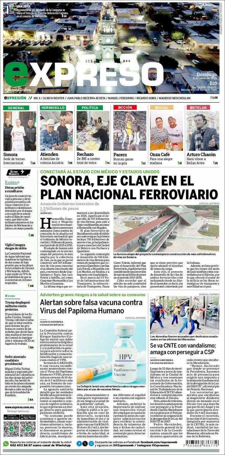 Portada de Expreso (Mexico)