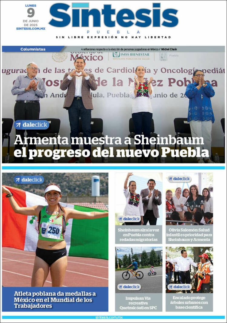 Portada de Síntesis - Puebla (Mexico)