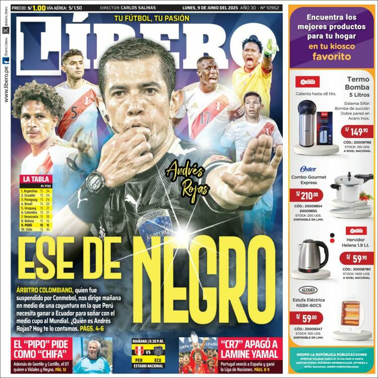 Portada de Líbero (Peru)