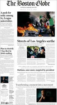 Portada de Boston Globe (USA)