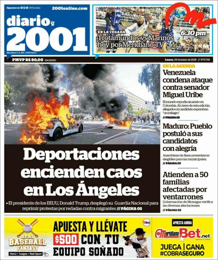 Portada de 2001 - Dosmiluno (Venezuela)