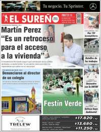 Portada de Diario El Sureño (Argentina)