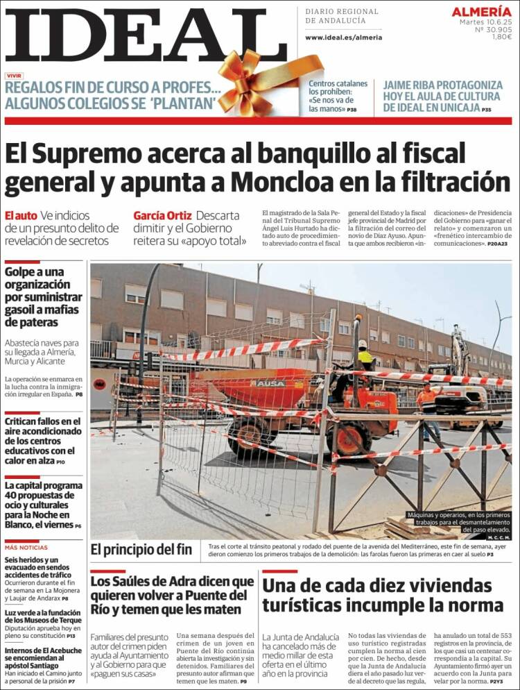 Portada de Ideal Almeria (Spain)