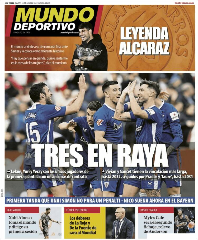 Portada de Mundo Deportivo Bizkaia (España)