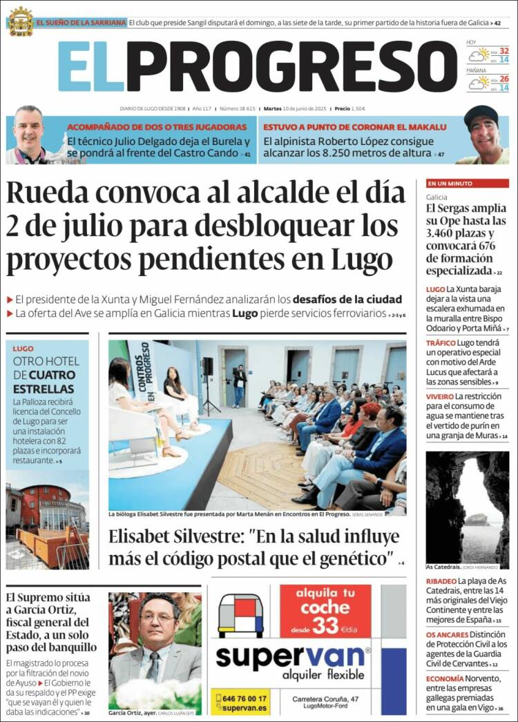 Portada de El Progreso (Spain)