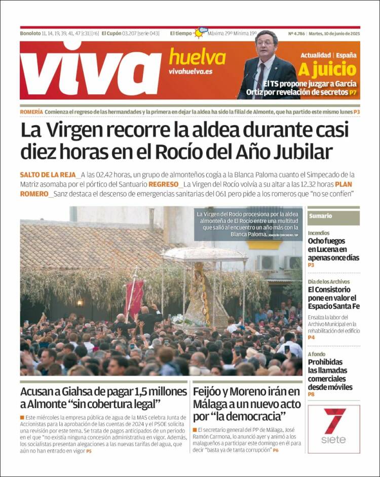 Portada de Viva Huelva (España)