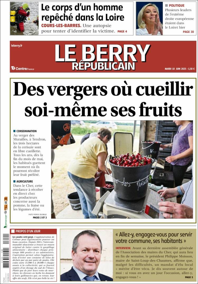 Portada de Berry Republicain (Francia)