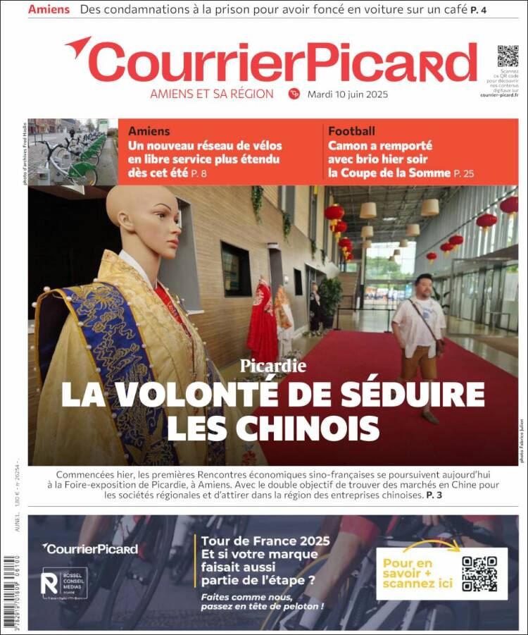 Portada de Courrier Picard (Francia)