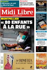 Portada de Midi Libre (Francia)
