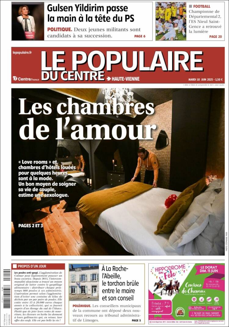 Portada de Le Populaire du Centre (Francia)