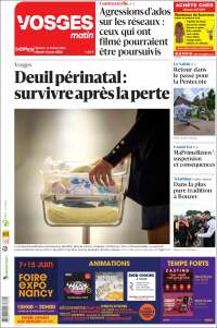 Portada de Vosges Matin (Francia)