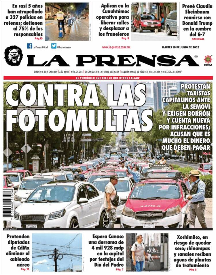 Portada de La Prensa (México)