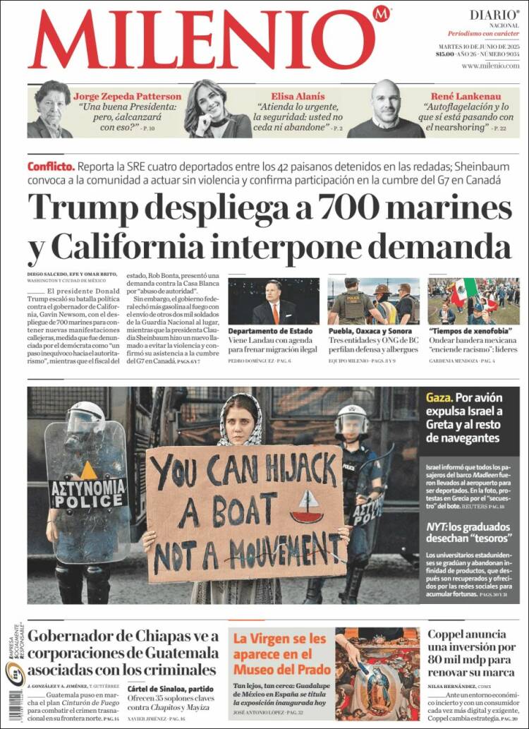 Portada de Milenio (México)